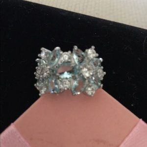 Beautiful sterling silver light blue white bring